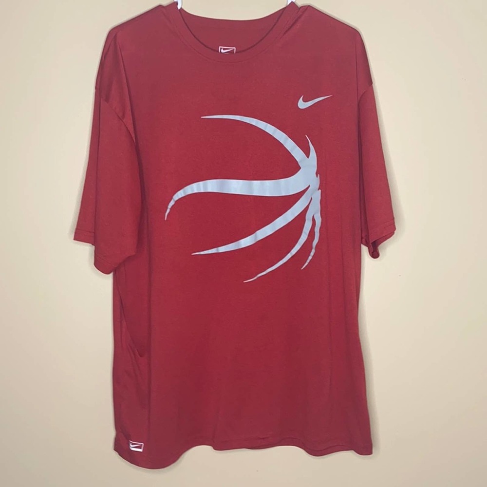 Red Nike Performance Basketball T-Shirt